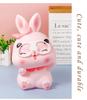 2024 Large Capacity Cute Rabbit Piggy Bank - Durable Vinyl Cartoon Savings Bank with Easy Access