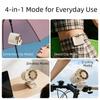 3 Speeds Adjustable Portable Handheld Fan Quiet Operation USB Rechargeable Umbrella Hanging Waist Fan Clip-on Handheld