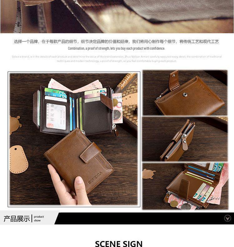Men's Retro Short Wallet: Multifunctional, Large Capacity Card Holder & Driver's License Case