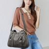 Soft leather pleated shoulder bag Crossbody tote women's bag