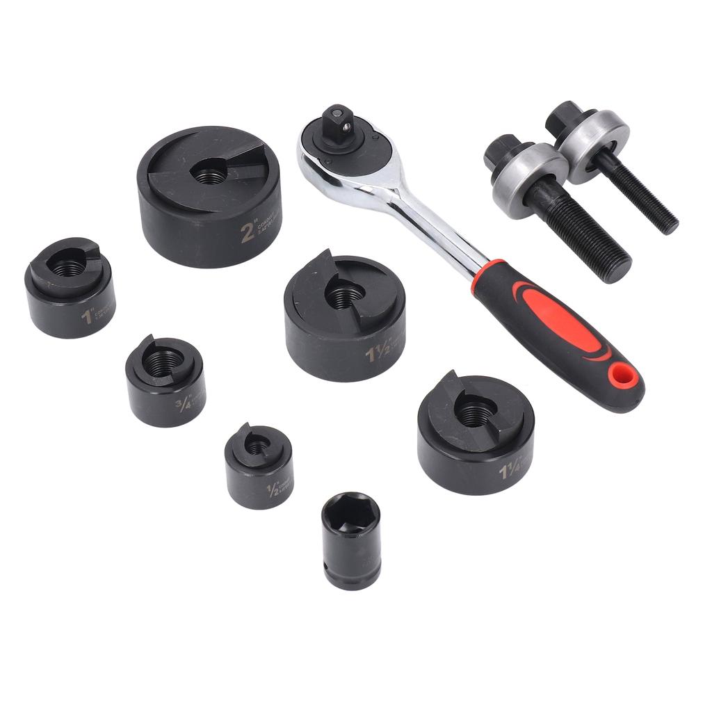 Ratchet Knockout Hole Punch Driver Kit 12?2 Inch Manual Ratchet Hole Cutter Tool