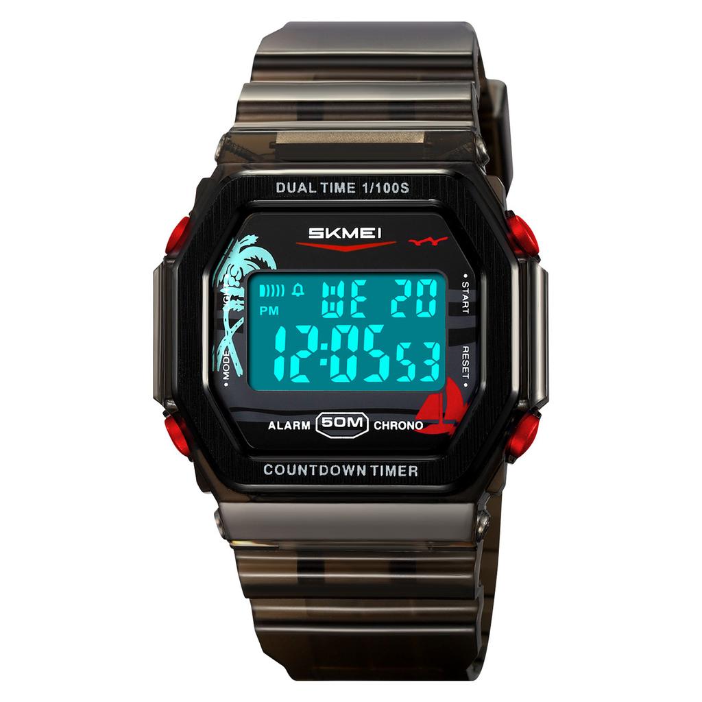 Multifunctional Square Sports Electronic Watch Fashion Student Watch Waterproof Luminous Couple Electronic Watch