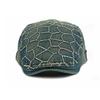 British Vintage Denim Peaked Cap Men Women Color Thread Embroidery Beret