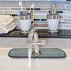 Kitchen Faucet Absorbent Mat Sink Splash Guard Microfiber Faucet Splash Catcher Countertop Protector With Button 2 Size Choose