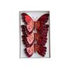 Pack Of 3 Double Layer Butterfly Christmas Tree Clip Accessory Elegant Fabric Ornament For Holiday Decorations