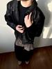 Veste en Cuir Noir Rétro pour Homme - Style Hipster Tendance Pilote avec Texture Craquelée pour le Port en Moto Printemps et Automne