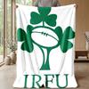 Coperta in Flanella Pile Rugby Irlanda Coperta Calda e Accogliente per Divano Letto Viaggio Uso in Tutte le Stagioni