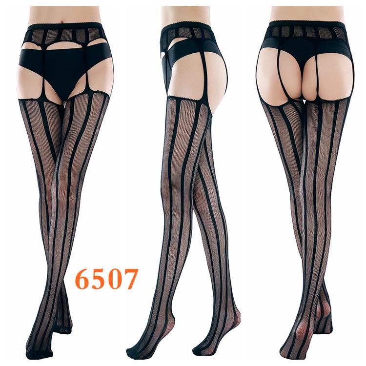 Sexy Fishnet Stockings: Non-Slip Garter, Open Crotch, One-Piece Lingerie for Nurses and Stewardesses