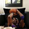 Basketball K-Kobe B-Bryant  Square Double-Sided printed Pillow Case Bedroom Bedside Pillow Sofa Cushion Cover