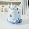 Desk Pen Holder Cartoon Vehicle Shape Pencil Holder Multi-functional Desktop Makeup Brush Organizer for Home School Office