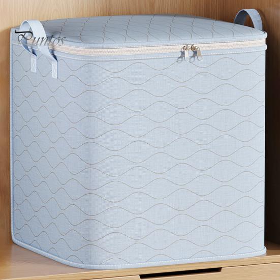 Large-Capacity Clothes Storage Bag with Handle Zipper Closure Dust-Proof Moisture-Proof Thickened Duvet Blanket Organizer Bag