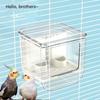 Automatic Feeding System Bird Feeder Hanging Design Prevents Food Spillage For Bird Cages Transparent ABS Durable