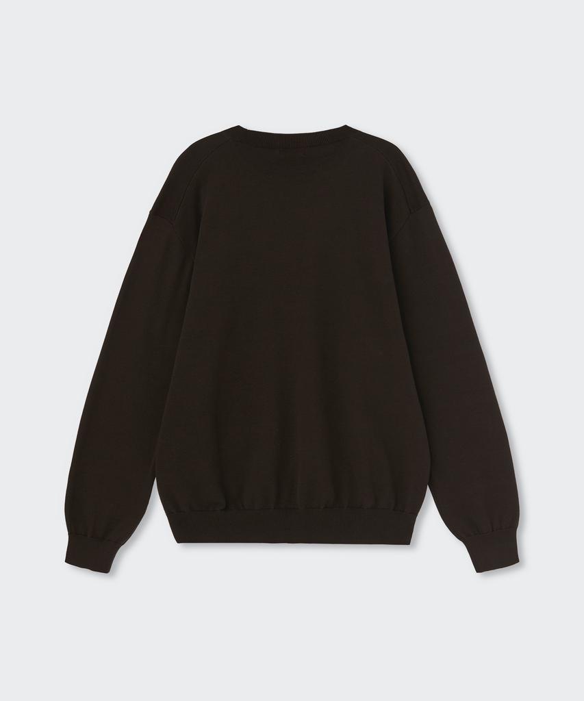 MUSINSA STANDARD Washable Supima Cotton Crew Neck Knit [Brown]