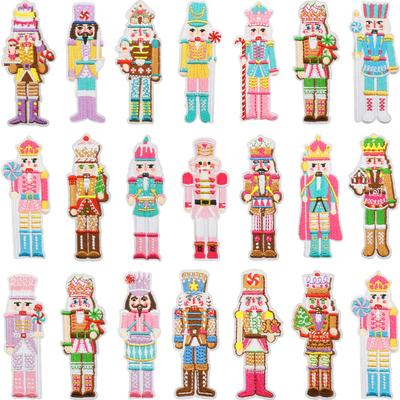 Christmas Doll Embroidery Cloth Sticker Cartoon King Doll Embroidery Chapter Boy Drumming Patch Sticker Computer Embroidery Label Ironing