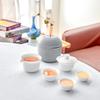 Portable Travel Tea Set Casual Gift Suet Jade Cover Bowl Kuaike Cup Simple Gift for Girls Teachers' Day