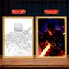 Anime Figure Light Painting Photo Frame Berserk Behelit Griffith Action Figures Led Lamps Room Decor  Chirstmas Gifts moon Lamp