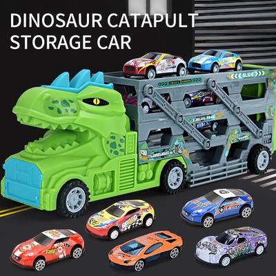 Three Level Container Truck Transport Truck Ejection Folding Storage Alloy Simulation Car Model Boy Toy Car