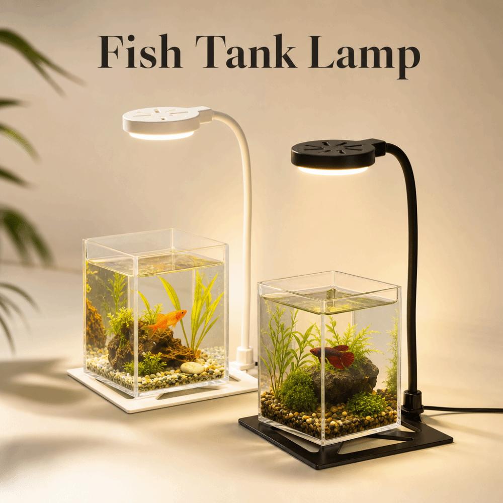 Waterproof Fish Tank Lamp Rotation Plants Grow Lamp Clip-on Aquarium Lamp Home Decorations