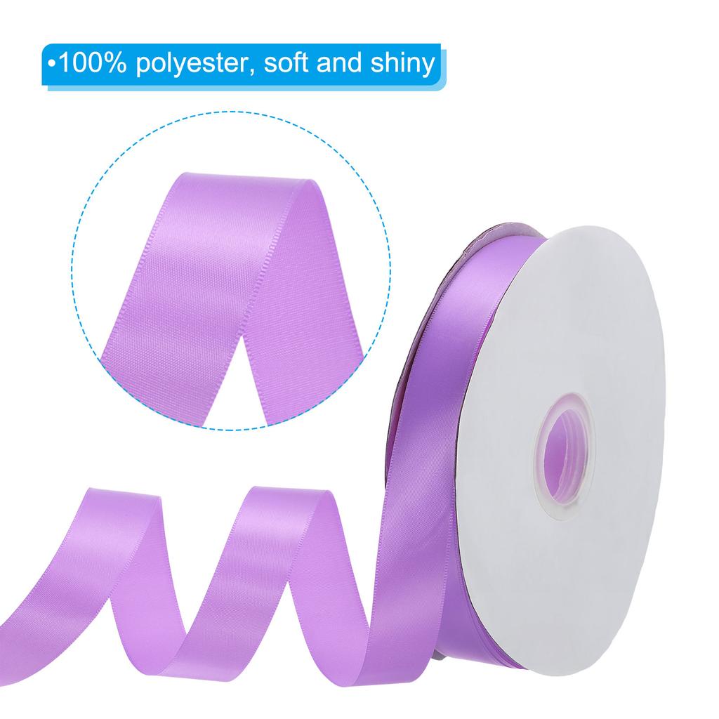 Jednostronna rypsowa wstążka poliestrowa satynowa wstążka jednokolorowa wstążka z tkaniny do rękodzieła dekoracji ślubnych pakowania prezentów 1"x100 jardów