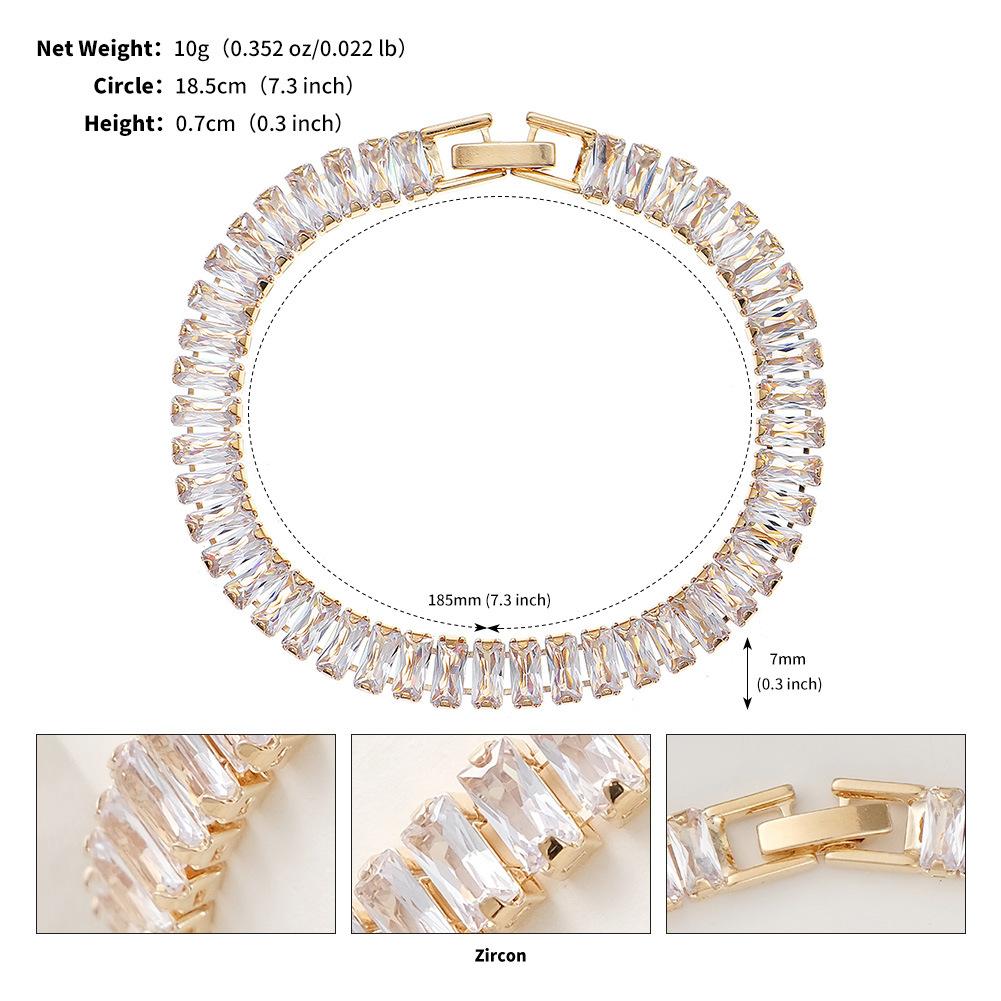 Luxury Niche Colorful Zircon Bracelet For Women High End Exquisite Super Sparkling Versatile Cuff Jewelry