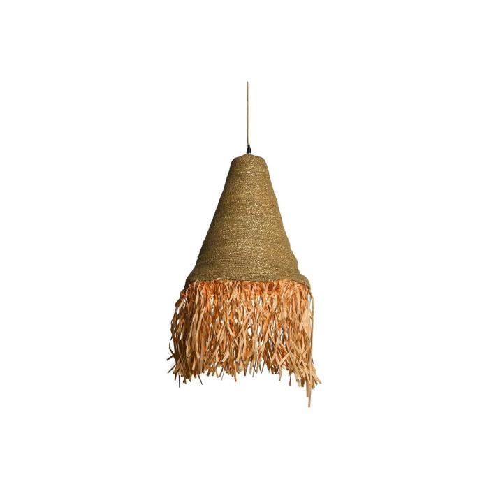 Plafonnier - Naturel - Fer et Jute - 50W - 44x44x67 cm - Design Balinais