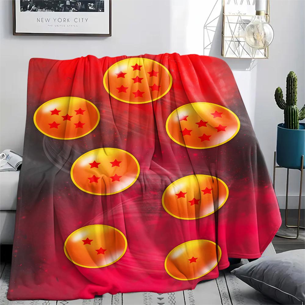 Coperta in Flanella con Stampa Personaggi Dragon Ball, Alta qualità Confortevole per Tutte le Stagioni, Arredamento per la Casa, Calore e Comfort, Perfetta per Regali di Natale