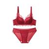 Lace natal year red female show big anti-sagging collection breast no steel ring sexy bra cover