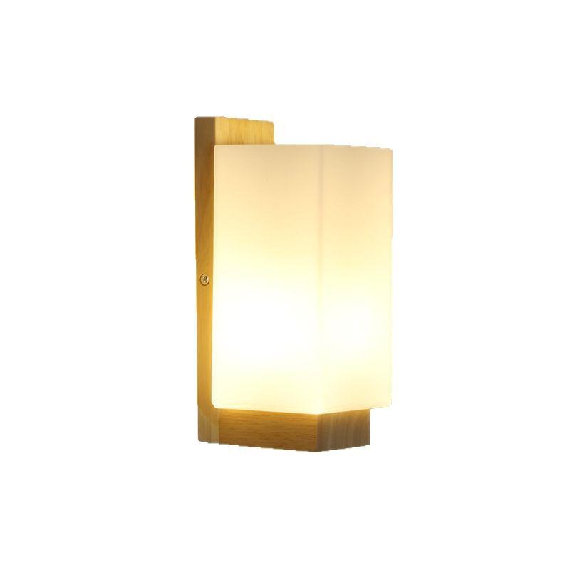 Modern Minimalist LED Wood Wall Lamp for Bedroom, Living Room, Corridor, Staircase, or Balcony