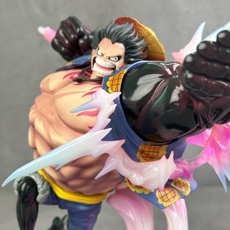 New Anime Periphery Solon Five Levels Nica Four Levels Bouncing Man Luffy Handmade Desktop Ornament Male Gift Toy