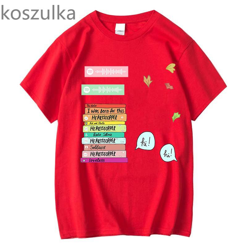 Unisex 2022 Heartstopper T Shirt Unisex Ästhetische Grafik Mode T-shirt Unisex Lustige Tägliche Casual Oversize 100 % Baumwolle T-shirt Kleidung