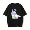 2026 New Cinnamoroll Lemon Drink Cartoon Print Tshirt Family Matching Outfits Casual Short Sleeve Tee for Women Unisex Kids Tops