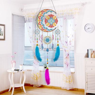 1 Set Diamant-Malerei, Traumfänger, funkelnder DIY-Diamant-Malerei-Anhänger-Set für Heimdekorationen