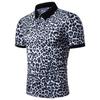 2026 Sommer Neues Herren Leopardenmuster Kurzarm T-Shirt Herren Poloshirt mit Kragen Poloshirt Herren