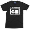 Betamax Retro T-shirt Vintage Klassisk 1970-tal Video Film Bandspelare Old School