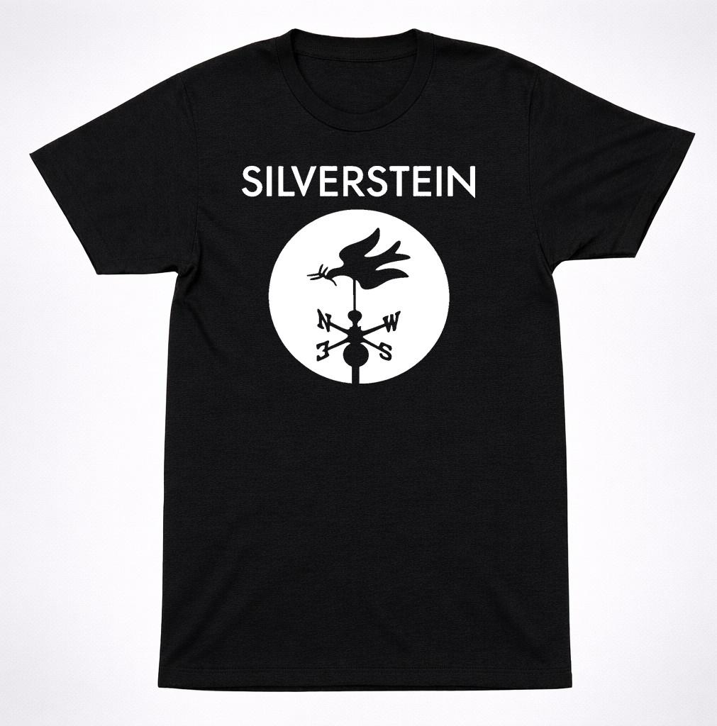 Silverstein Weathervane Symbol Black T-Shirt Emo Post Hardcore Band Tee