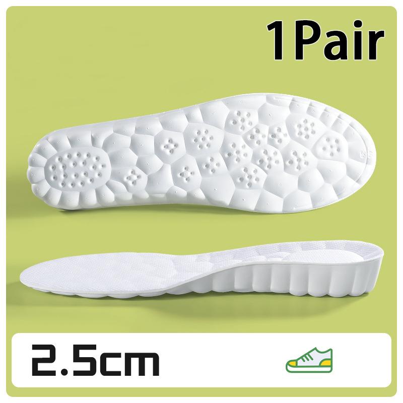 1Pair /2Pair NEW Breathable Anti-Odor Insole Height Increase Insoles Shock Absorbing Shoe Sole Soft Comfortable Sports Insole