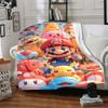 1pc Mario Pikachu Cozy Print Blanket Lightweight Warm Flannel Throw Blanket For Sofa, Bed, Living Room