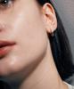 Verte [925 Silver] Deux.Silver.182 / Epais Anse Dew Earring