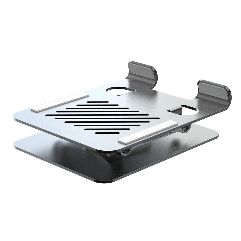 L8 Desktop 360° Rotating Metal Foldable Cooling Tablet Phone Stand 2-in-1 Height Adjustable Holder