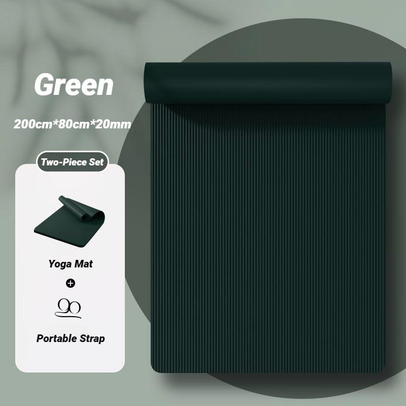 Dwuczęściowy Zestaw Wysokiej Jakości Dodatkowo Sportowe Grube NBR Antypoślizgowe Maty do Jogi na Siłownię Pilates Dom Bez Smaku Sportowe Uniwersalne Mężczyźni