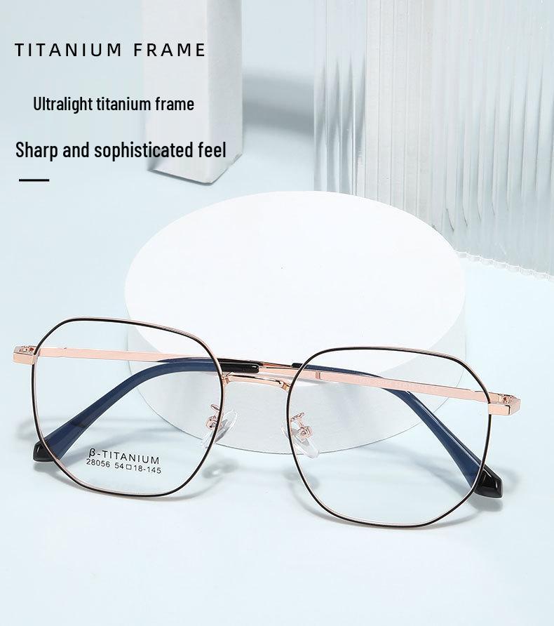 Ultra-Light Danyang Retro Polygon Eyeglass Frame: High-End Myopia & Plano Glasses