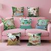 Nordic Beach Holiday Girl Pillow Gift Home Office Decoration Bedroom Sofa Car Cushion Cover Case 45x45