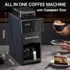 Programmable Coffee Maker with Grinder, 22 Oz Glass Carafe, Automatic Timer, Black