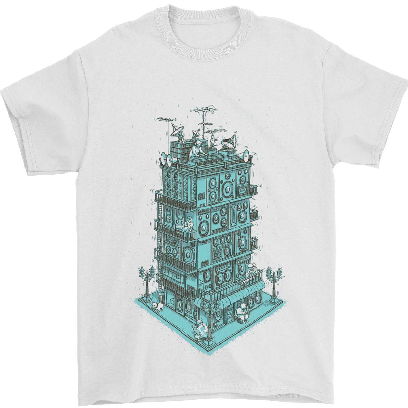 Festival HIFI For Men Sound Zone Music DJ DJing T-shirt Cotton L