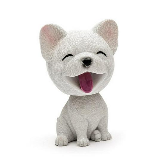 Bulldog Bobblehead Car Ornament | Cute Resin Dashboard Decor