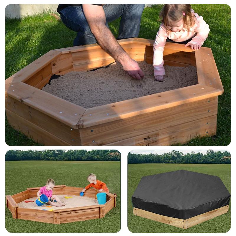 Badekar Svømmebasseng Støvdeksel Sekskant Boblebaddeksel Vanntett Kalesje Utendørs Solskjerm Gårdsplass SPA-deksel Lekehytte for barn