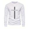 Men's Graphic Design Round Neck Long Sleeved Sports T-shirt