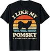 Mám ráda svého pomskyho a možná tak 3 lidi Milovník psů Retro pánský dárek Unisex tričko