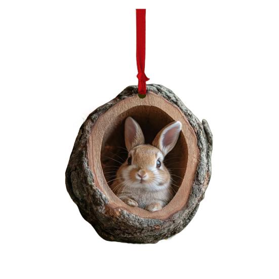 

Рождественские украшения в виде животных 2D Акриловые украшения в виде лесных животных Веселые принты с животными Совы Еноты Коалы Праздничные украшения D