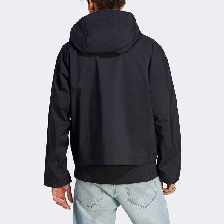 Adidas Originals Blaue Version Montreal Einfarbig Reißverschlussverziert Langarmjacke Herren Jacke Schwarz IL6166